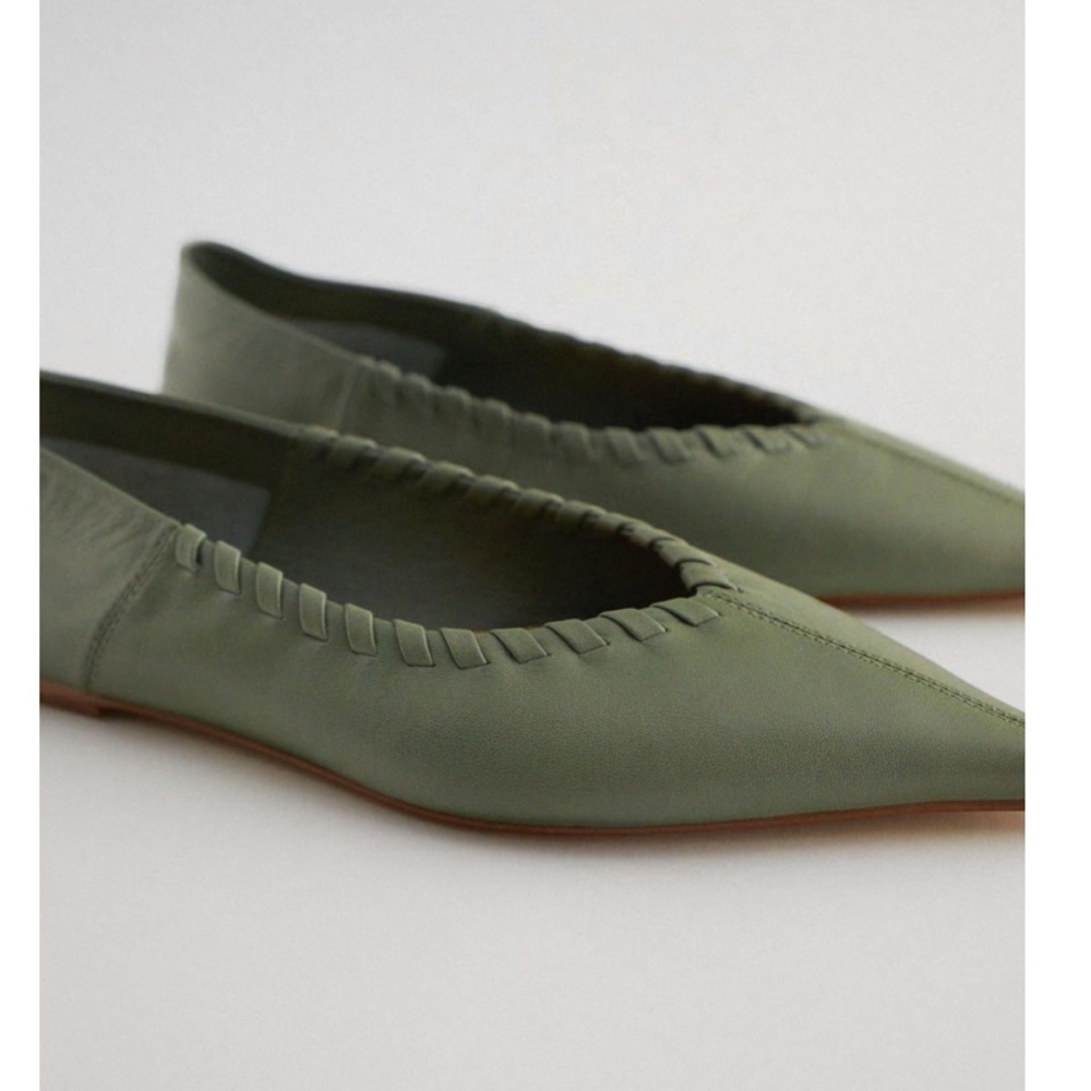 Zara Flat Soft Leather Shoes - Picture 3 of 14